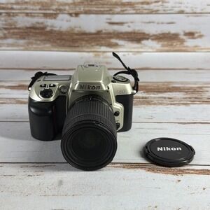 Untested Nikon N60 35mm SLR Film Camera Silver w/ AF 28-80mm f/3.3-5.6 Lens